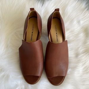 LUCKY BRAND Saddle Leather Brown Size 11 LK-JUNAI